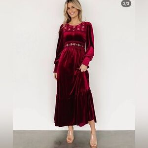 Baltic Born Burgundy Maxi Dress / Christmas or Holiday dress